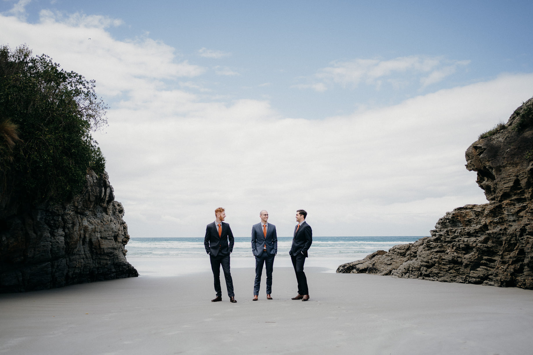 Dunedin Wedding Beach Bride Groom